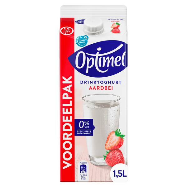 Optimel Drink aardbei 0% vet