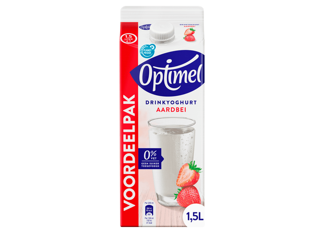 Optimel Drink aardbei 0% vet