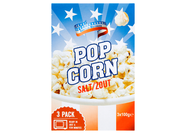 American Popcorn mgnetron zout 3-pack
