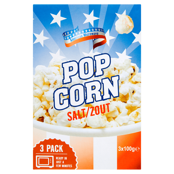 Amerikanisches Popcorn Mikrowelle Salz 3er-Pack
