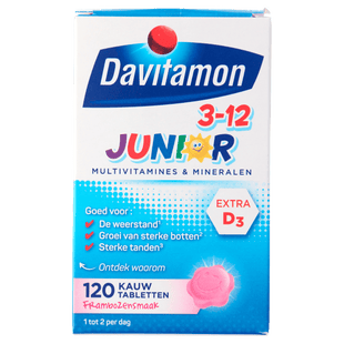 Davitamon Vitamine Junior kauwtablet framboos