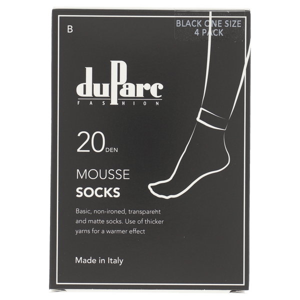 DuParc BASIC sok Mousse 20D zwart/4p