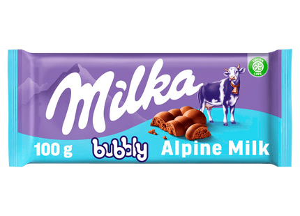 Milka Chocoladereep bubbly Alpenmelk