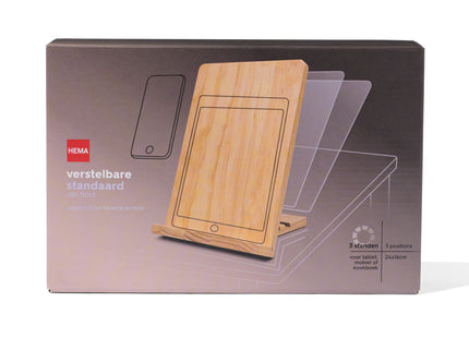 tablet holder wood 24cm
