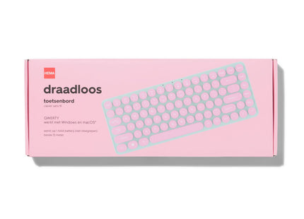 qwerty toetsenbord draadloos roze