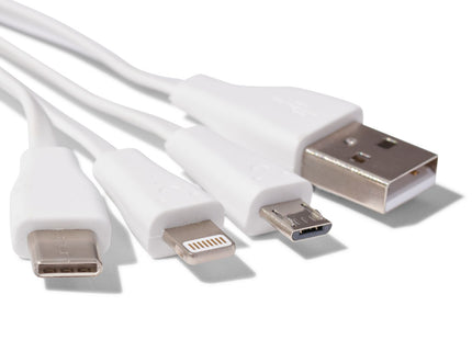 4-in-1 USB laadkabel, USB-C, micro USB & 8 pin