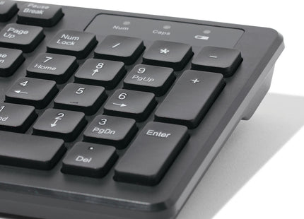 qwerty toetsenbord draadloos zwart