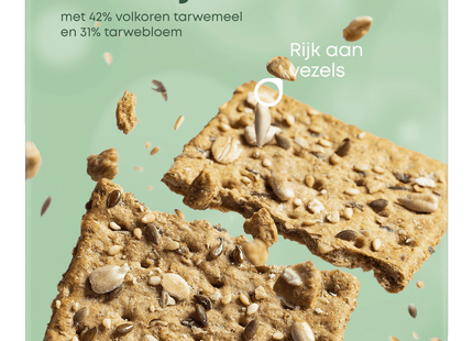 Breakfast crackers rich in fiber