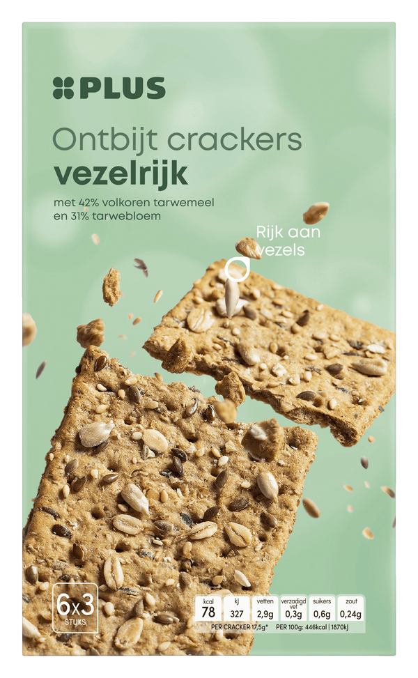 Ontbijtcrackers Vezelrijk