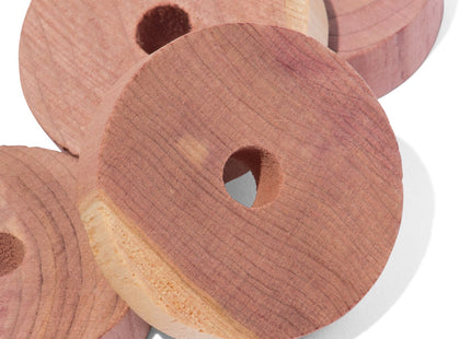 rings of natural cedar wood - 6 pieces