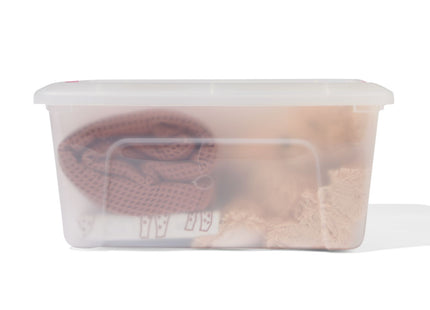 storage box with lid Rome 15L 39.5x29x18.5cm pink