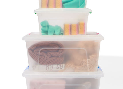 storage box with lid Rome 15L 39.5x29x18.5cm pink