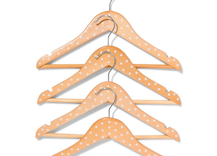 clothes hangers child wood dots - 4 pcs