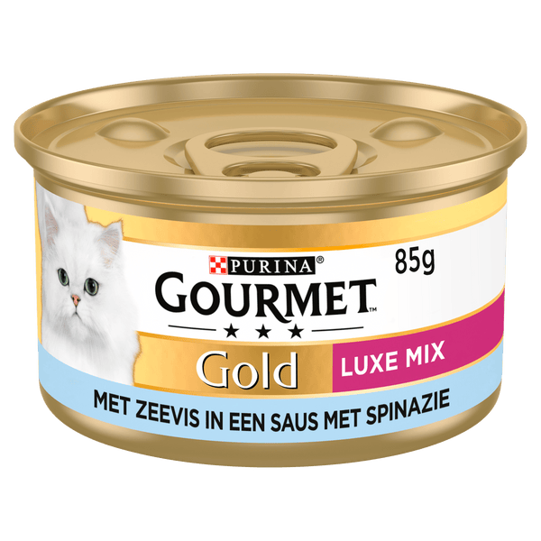 Gourmet Gold Luxe mix kattenvoer nat zeevis  Dutchshopper