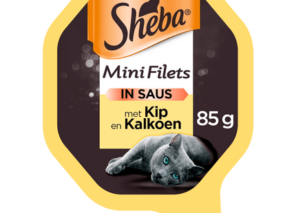 Sheba Mini Filets Kip&Kalkoen In Saus