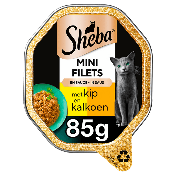 Sheba Mini Filets Kip&Kalkoen In Saus