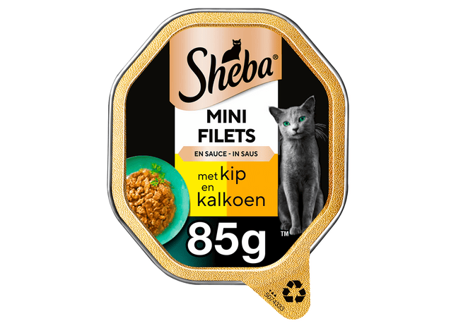 Sheba Mini Filets Kip&Kalkoen In Saus