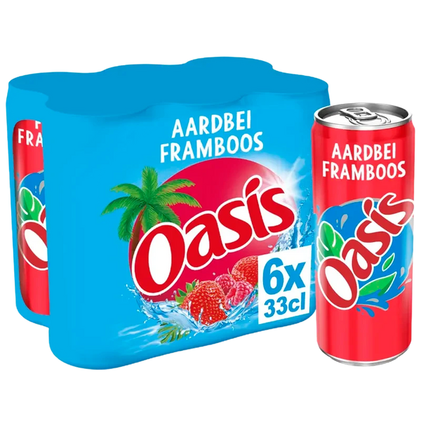 Oasis Aardbei framboos 6-pack