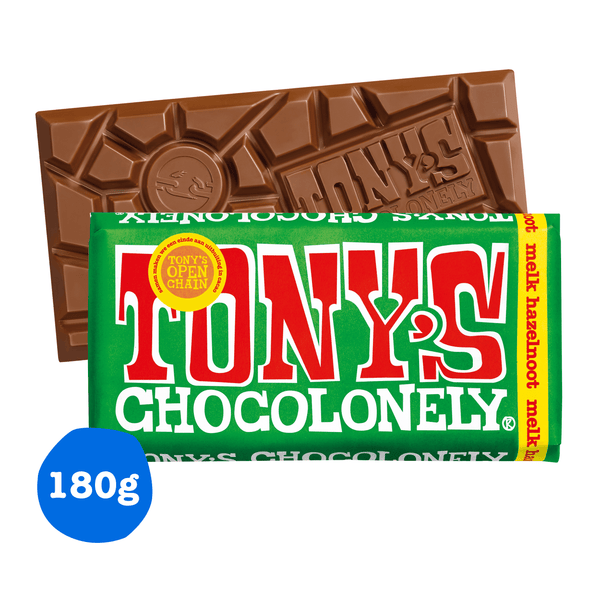 Tony's Chocolonely Chocoladereep Melk hazelnoot Fairtrade
