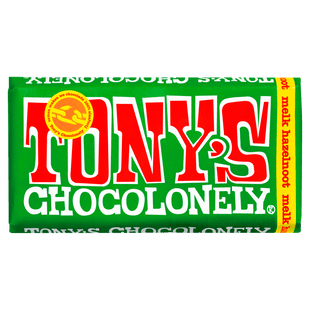 Tony's Chocolonely Chocoladereep Melk hazelnoot Fairtrade