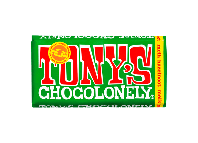 Tony's Chocolonely Chocoladereep Melk hazelnoot Fairtrade