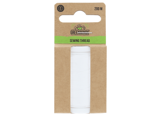 Greenminds Garen Polyester Wit 200m