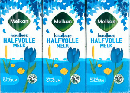 Melkan Houdbare halfvolle melk 6x200ml