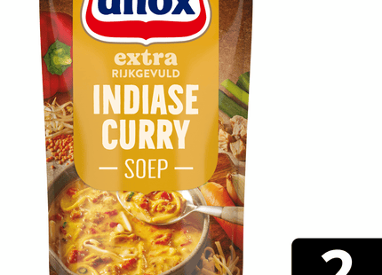 Unox Soep in zak extra gevuld Indiase curry