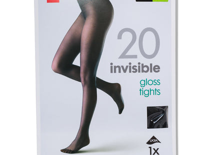 invisible panty gloss 20 denier zwart