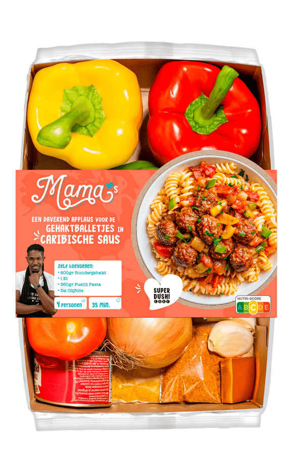 Mama's Maaltijden Verspakket Pasta met Caribisch gehakt