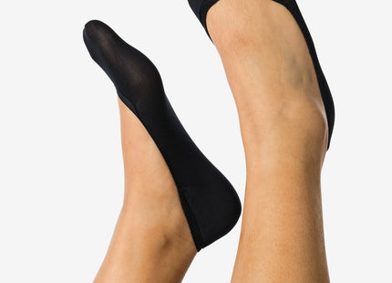 ladies footies extra soft - 2 pairs black