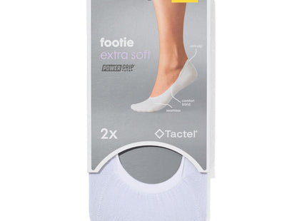 ladies footies extra soft - 2 pairs white