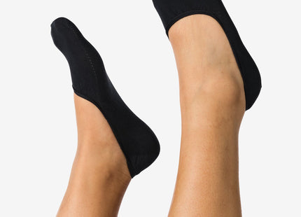 women's sneaker socks with bamboo - 2 pairs black
