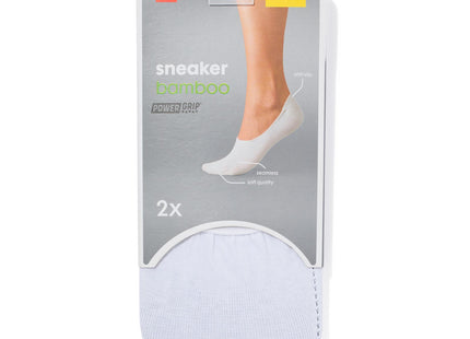 women's sneaker socks with bamboo - 2 pairs white