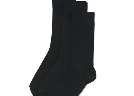 men's socks organic cotton - 3 pairs black