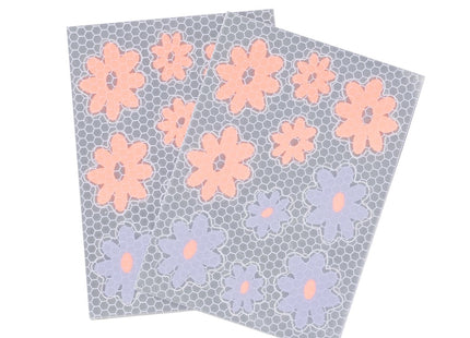 reflective bicycle stickers flower - 2 sheets