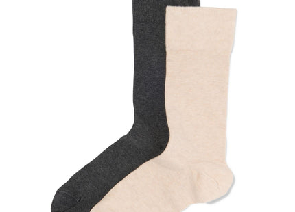 men's socks with organic cotton - 2 pairs of gray melange