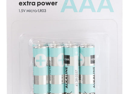 AAA alkaline extra power batteries - 8 pcs