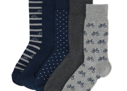 heren sokken met katoen - 5 paar donkerblauw