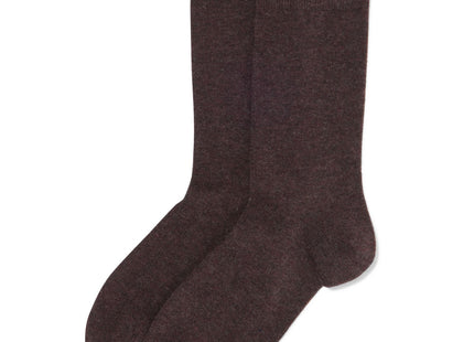 men's socks with wool - 2 pairs dark brown