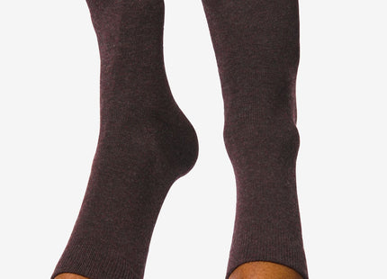 men's socks with wool - 2 pairs dark brown