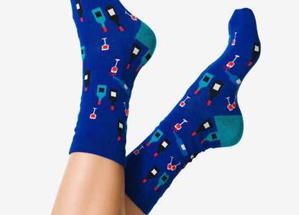 socks with cotton sip sip hurray dark blue