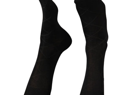 men's socks glossy cotton - 2 pairs black