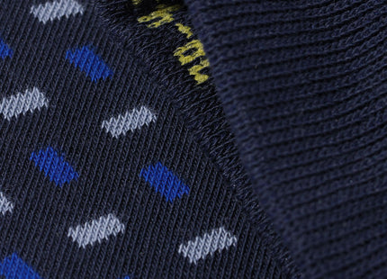 men's socks with cotton graphic - 5 pairs dark blue