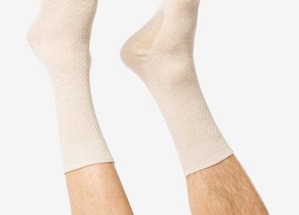 men's socks with cotton texture beige