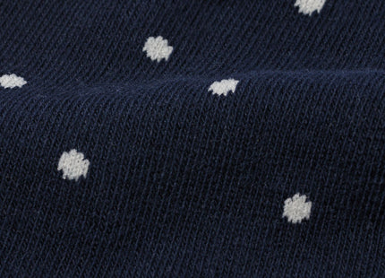 men's socks with cotton dots dark blue