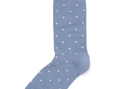 men's socks with cotton dots blue