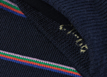 men's socks with cotton stripes dark blue