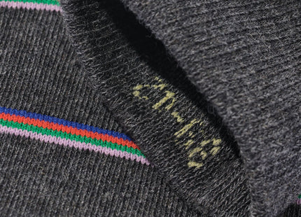 men's socks with cotton stripes gray melange