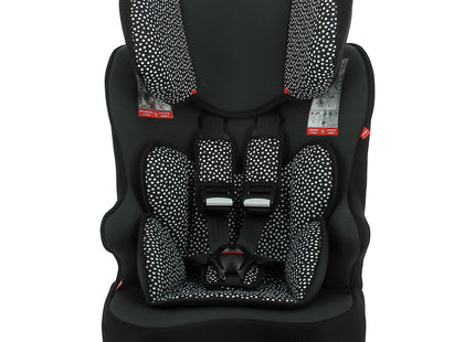 autostoel doorgroei 9-36kg Isofix zwart/witte stip  Dutchshopper